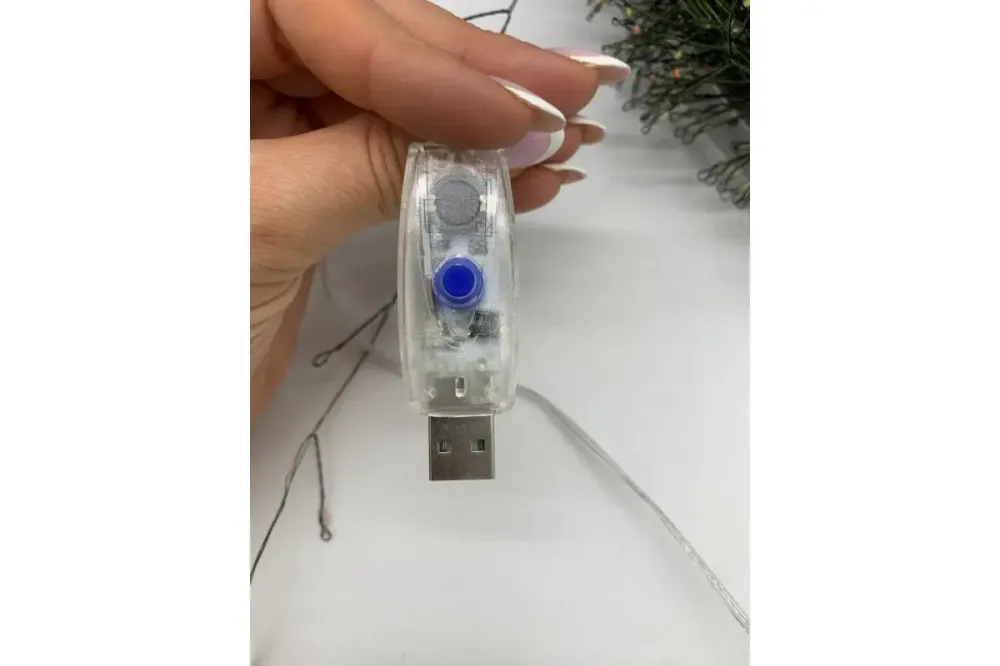 Гирлянда Роса на катушке фейерверк - мишура от USB, 20м, 600LED + пульт Мультик Коломия - фото 4