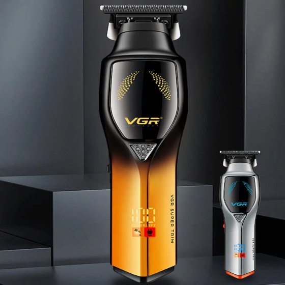 Беспроводной триммер-машинка для стрижки волос VGR V-187 (4 насадки) Серебристый Киев