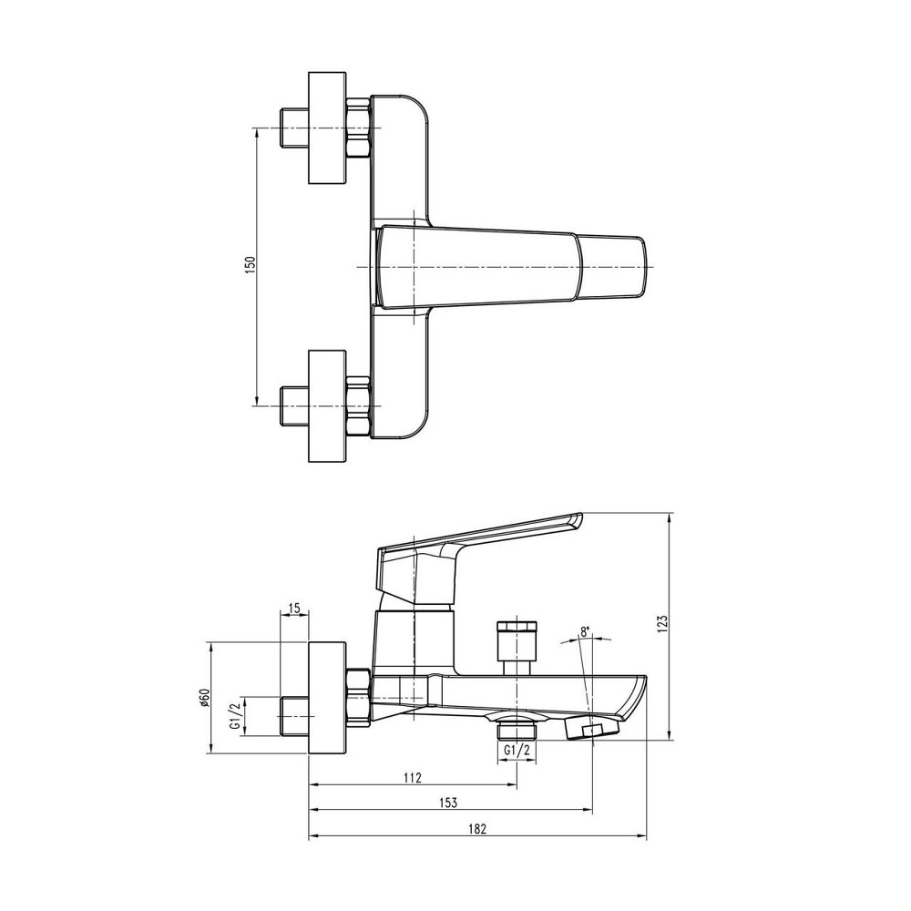 Смеситель для ванны TOPAZ LEXI TL 21101-H57-W (000019554) Киев - изображение 7