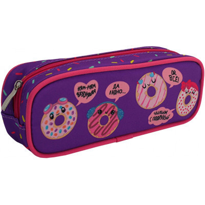 Пенал Cool For School 1 отделение фиолетовый (CF87260) Винница - изображение 1