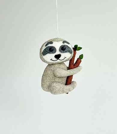 Мягкая фетровая игрушка ленивец ручной работы – безопасная развивающая игрушка Киев