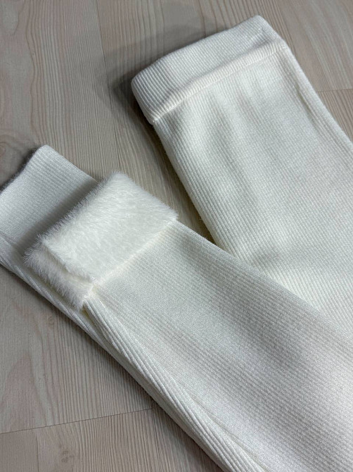 Лосины женские A-N 6126-6161 теплые в рубчик на меху ангоры, белый, one size Киев - изображение 13