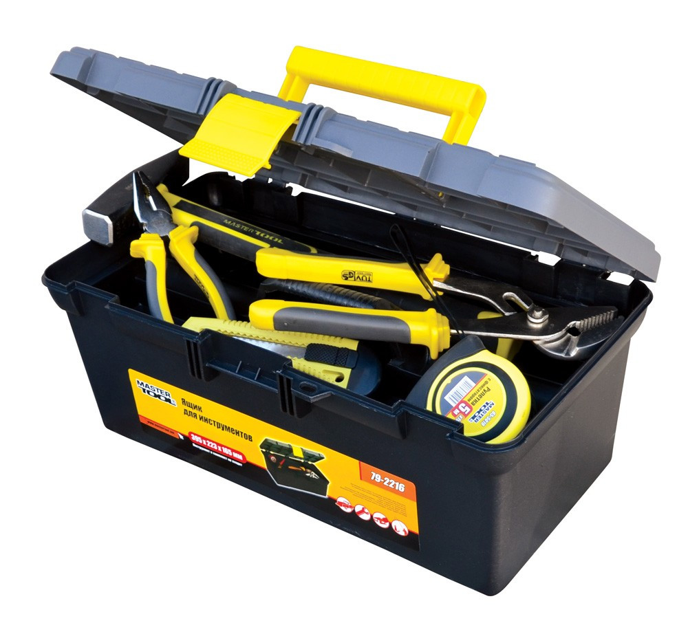 MASTERTOOL Скриня для інструментів MASTERTOOL з пластиковими замками 16" 395х223х165 мм 79-2216 Киев - изображение 2