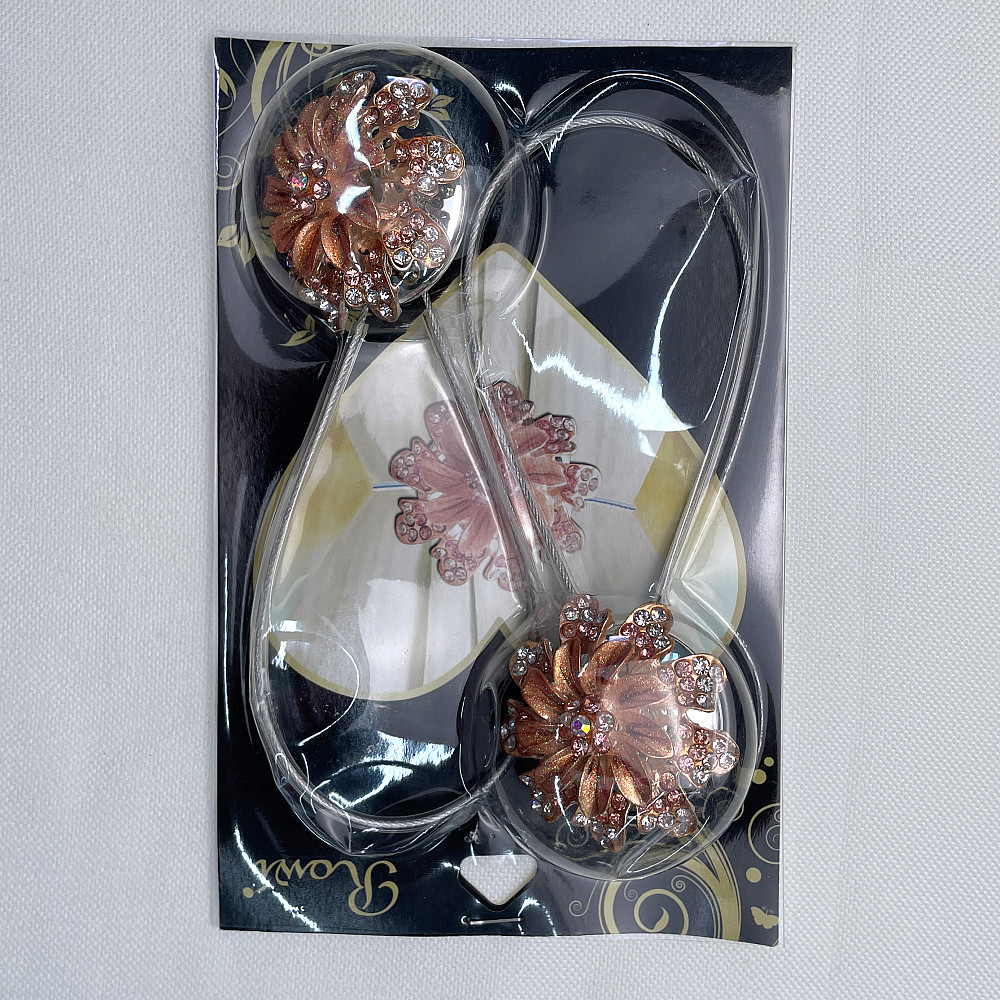 Магніти для штор та гардин "Flowers" набір 2 шт Персиковий (81-197) Київ - фото 8