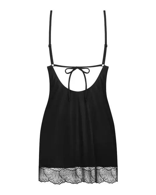 Пеньюар і трусики Obsessive Lobellis chemise & thong M/L Львів - фото 4