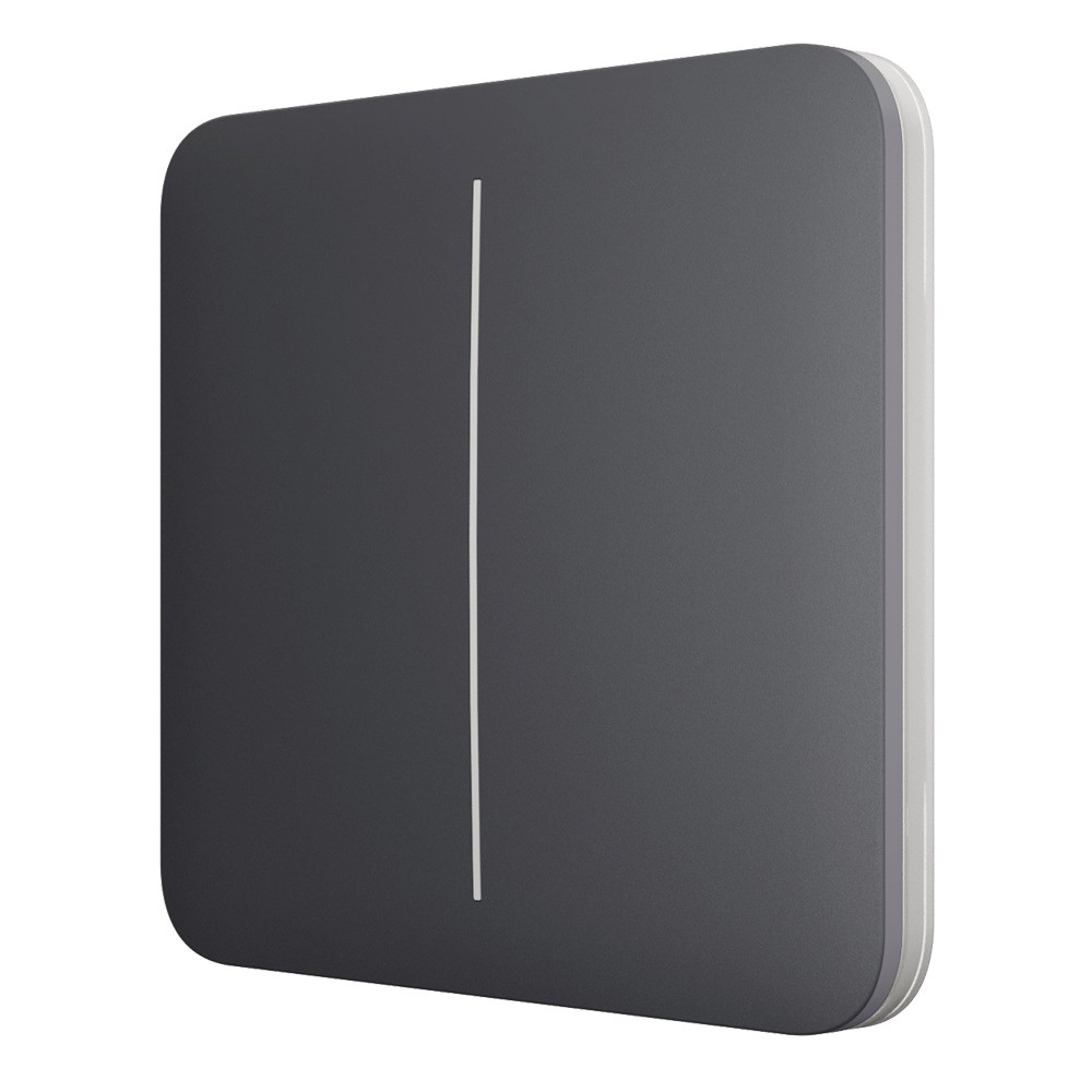 Кнопка Ajax SoloButton (2-gang) graphite для двоклавішного вимикача Киев - изображение 1