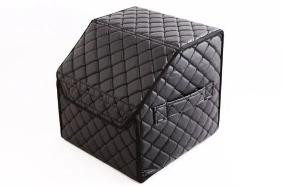 Сумка в багажник на липучках кожзам 30*30*30 см АвтоКомфорт черный Винница