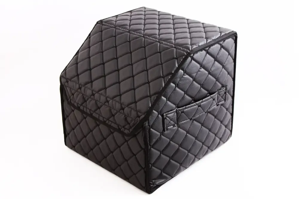 Сумка в багажник на липучках кожзам 30*30*30 см АвтоКомфорт черный Винница - изображение 1