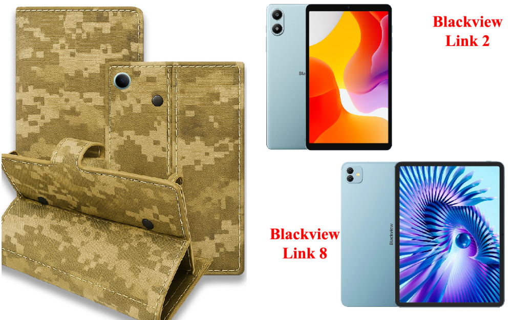 Книга-трансформер для планшета Blackview Link 2, Link 8, цвет Black Pixel Киев - изображение 1