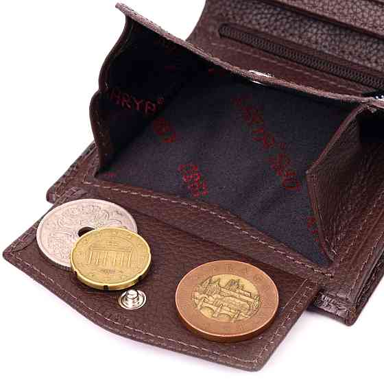 Стильное портмоне для мужчин из натуральной кожи с тиснением под крокодила Коричневый (KARYA) Киев