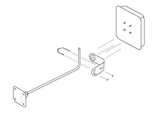 Кронштейн для крепления антенны на стену Г-образный Киев