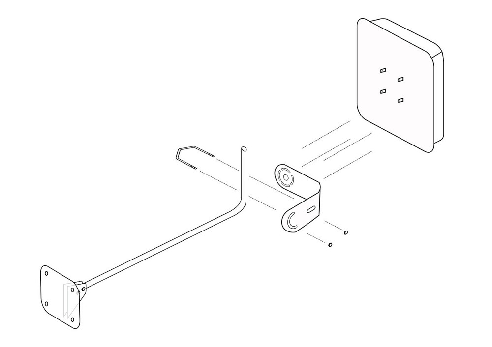 Кронштейн для крепления антенны на стену Г-образный Киев - изображение 2