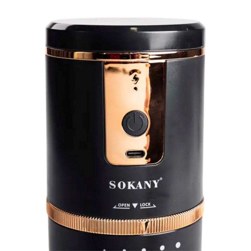 Кавомолка акумуляторна 1200 mAh USB автоматична 250 мл для дрібного помолу Sokany SK-04026 Коломыя - изображение 8