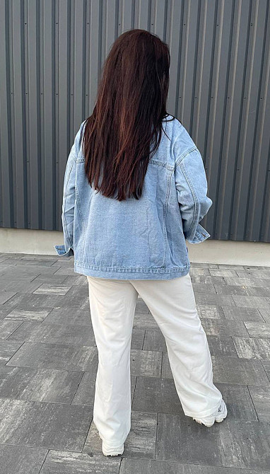 Джинсовая куртка женская оверсайз смайлики р 42-46 Харьков - изображение 3