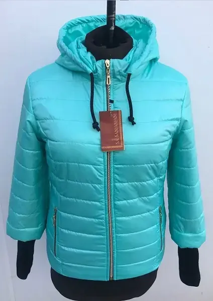 Женская демисезонная куртка с трикотажными манжетом. 42-58р Киев - изображение 2