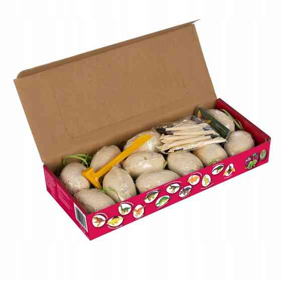 Детский набор из 12 яиц динозавров для раскопок с аксессуарами Kruzzel (24982) Нововолынск