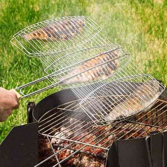 Решітка-гриль для риби потрійна (66x40x36см)  (СИЛА - Кемпінг) Харків