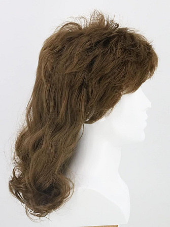 Коричневый ретро парик mullet LeMarnia в стиле 70-х 80-х для мужчин, женщин, термостойкий 30 см, для Киев - изображение 3