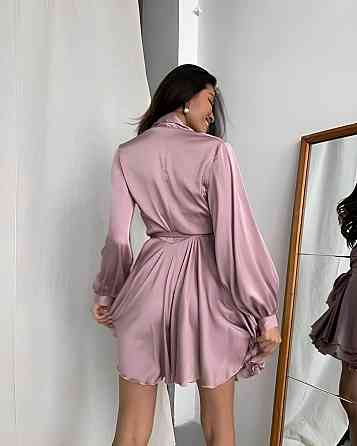 Женское вечернее романтичное мини платье шелк Пудра Одесса