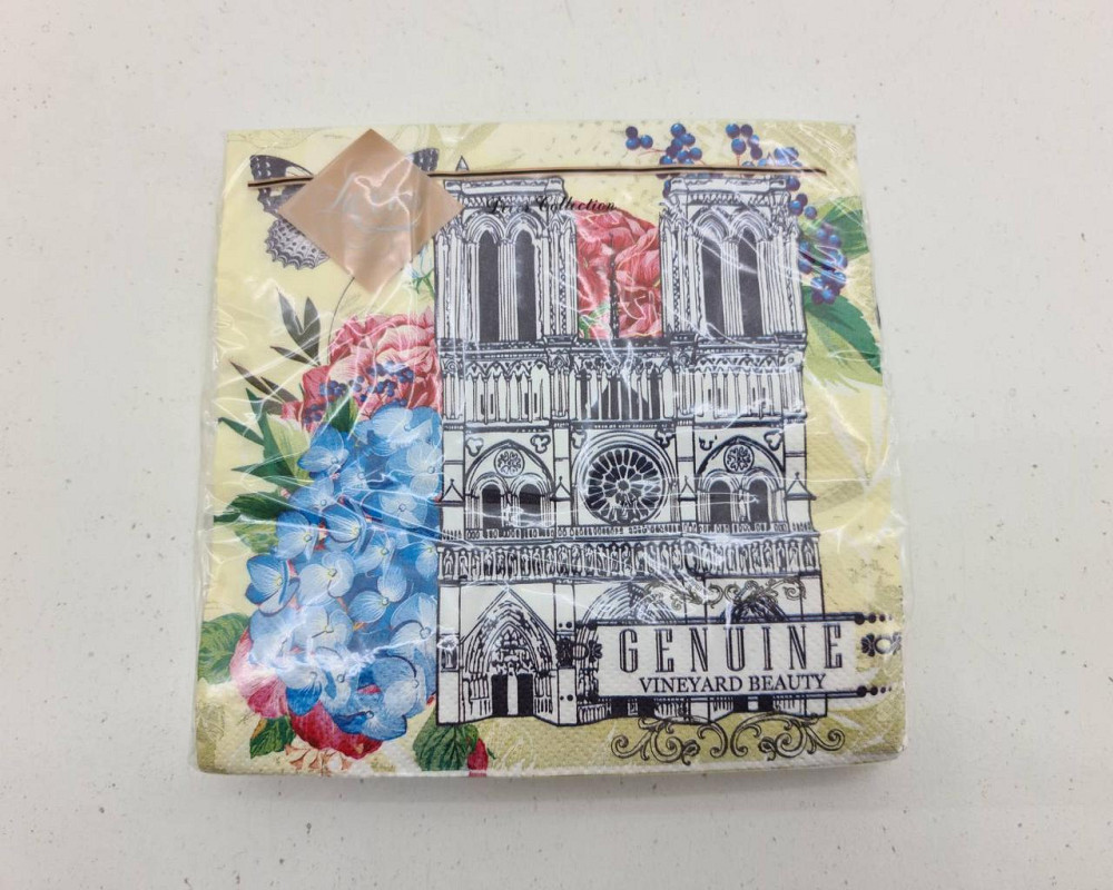 Салфетка трехслойная класическая (ЗЗхЗЗ, 20шт) Luxy  Нотр-Дам-де-Пари (2054) (1 пачка) Харьков - изображение 4