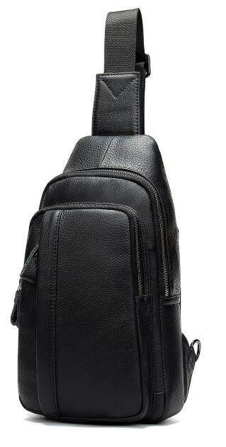 Сумка мужская из кожи через плечо Vintage 14784 Черная Киев - изображение 10