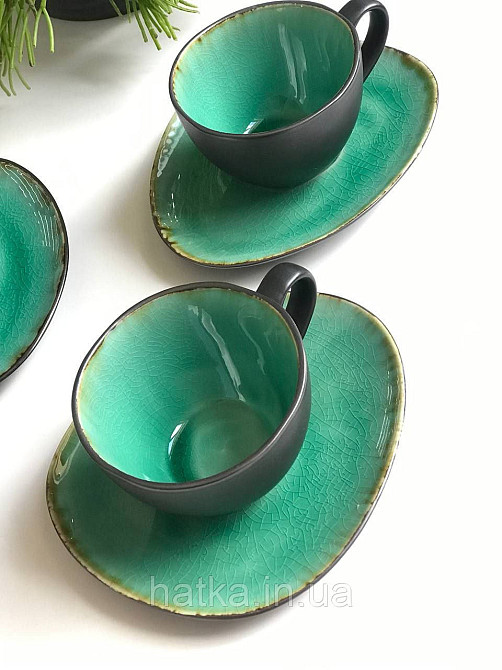 Набор чашек с блюдцем чайный 4+4 шт Olens 