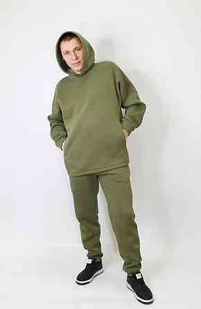 Мужской спортивный теплый костюм на флисе Хаки 46 Харьков