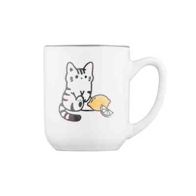 Чашка Ardesto Cat, 380мл, кераміка, біло-сірий (AR3055) Винница