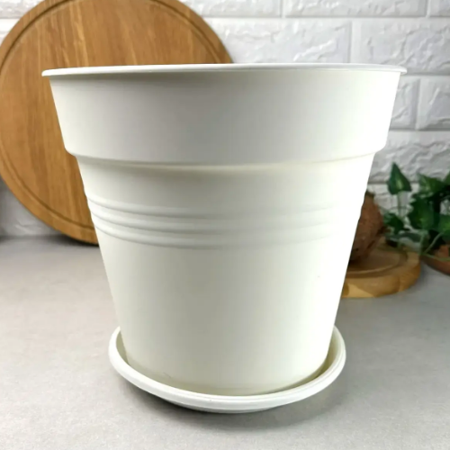 Вазон Глорія з підставкою 18,5*18см біла троянда Алеана Житомир - изображение 3