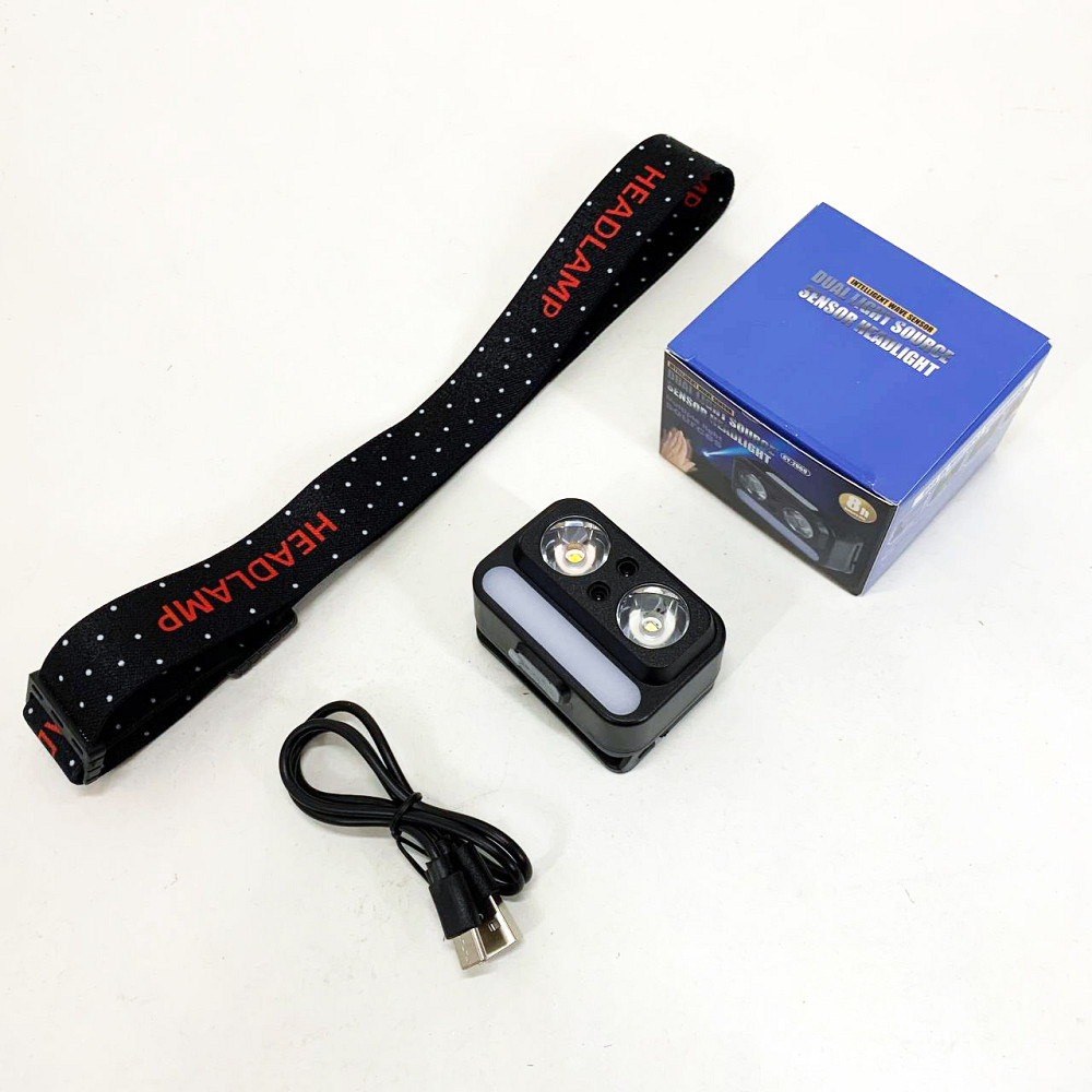 Фонарик на голову диодный, Налобный фонарь для автомеханика, Фонарь с фиксацией на голове WF-76 Львов - изображение 12