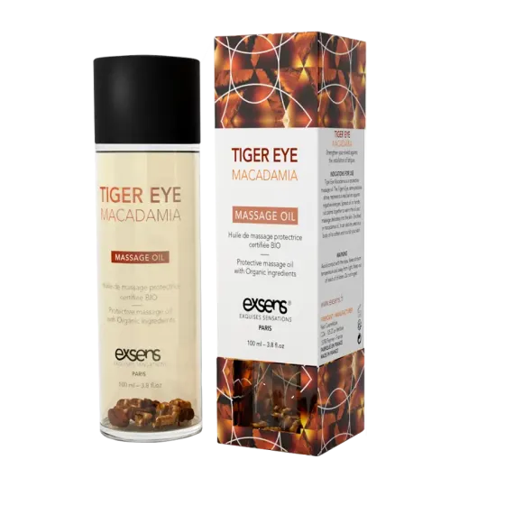 Масажна олія EXSENS Tiger Eye Macadamia (захист з тигровим оком) 100мл, натуральна Львів