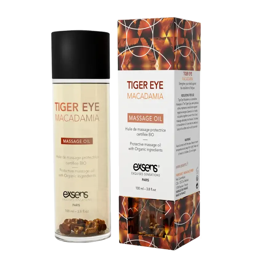 Масажна олія EXSENS Tiger Eye Macadamia (захист з тигровим оком) 100мл, натуральна Львів - фото 1