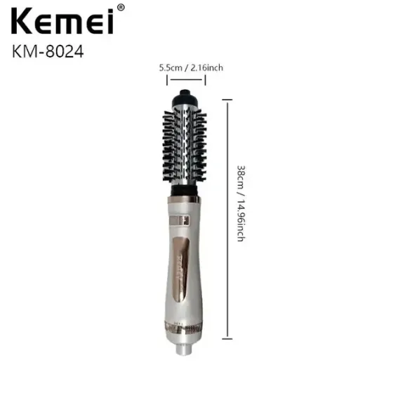 Фен-стайлер Kemei KM-8024 1000 Вт 3 температурних режими 2 швидкості, насадки концентратор, дифузор Київ