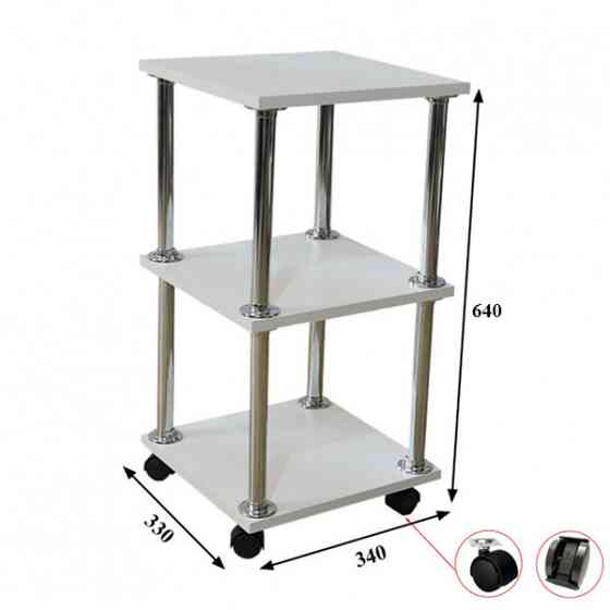 Тележка косметологическая на 3 полки UK-104 Киев