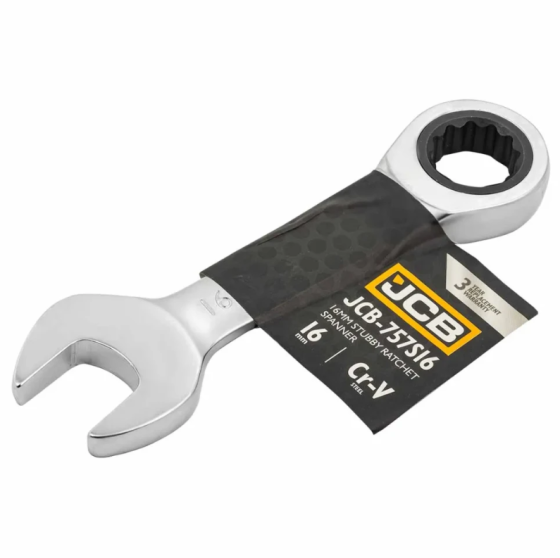 Ключ гайковий короткий з тріскачкою 16 мм JCB Tools JCB-757S16 Одеса