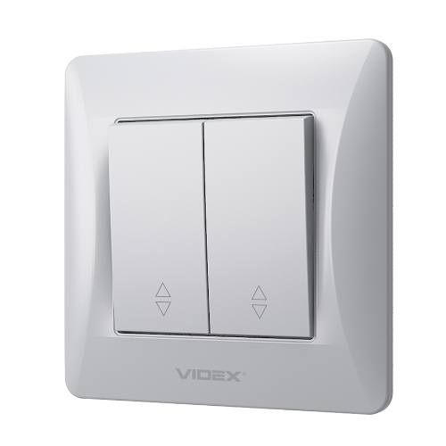BINERA срібний шовк Вимикач внутрішній прохідний 2кл Videx Житомир - фото 5