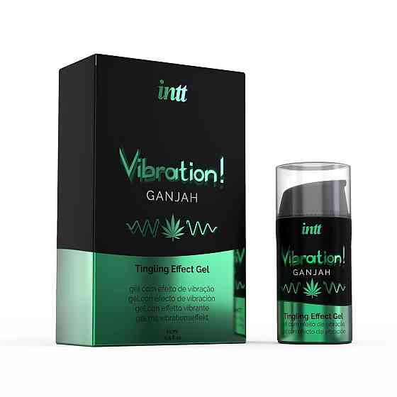 Жидкий вибратор Intt Vibration Ganjah (15 мл), густой гель, необычный вкус, действует до 30 минут Sex Aura Киев