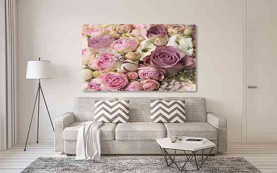 Картина холст у вітальню / спальню   Троянди    MLP_61 ( 60х30см ) 70x140 см Київ