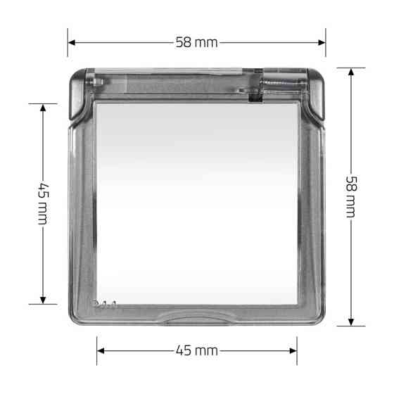 Кришка для розетки LIVOLO IP44 – захист від вологи та бризок, сіра (VL-XW001-2I) Коломыя