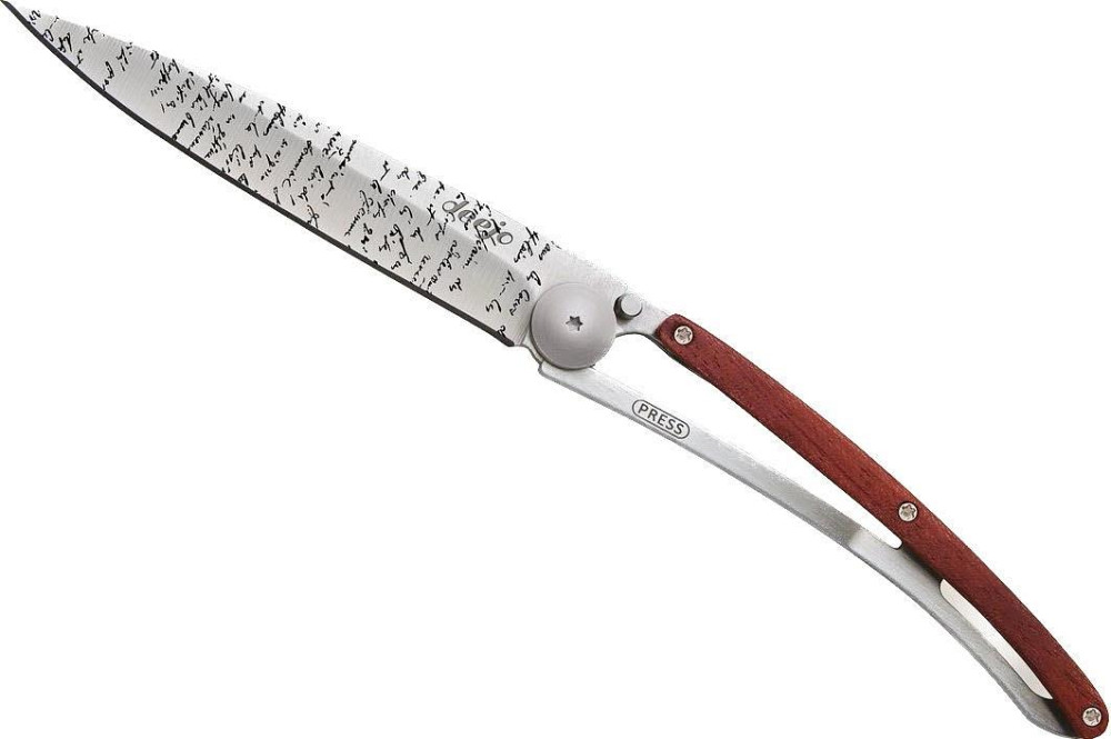 Универсальный Складной Нож с лазерной гравировкой Рукопись Deejo 