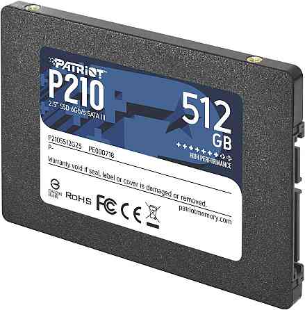 SSD Patriot P210 512GB 2.5" 7mm SATAIII 3D QLC Київ
