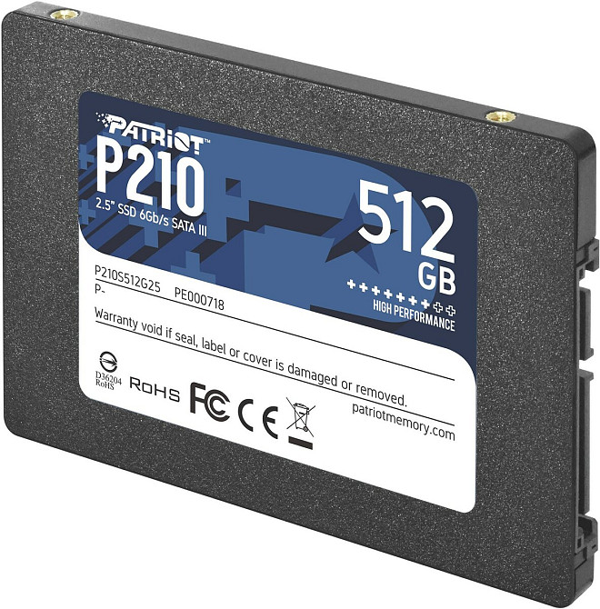 SSD Patriot P210 512GB 2.5" 7mm SATAIII 3D QLC Киев - изображение 2