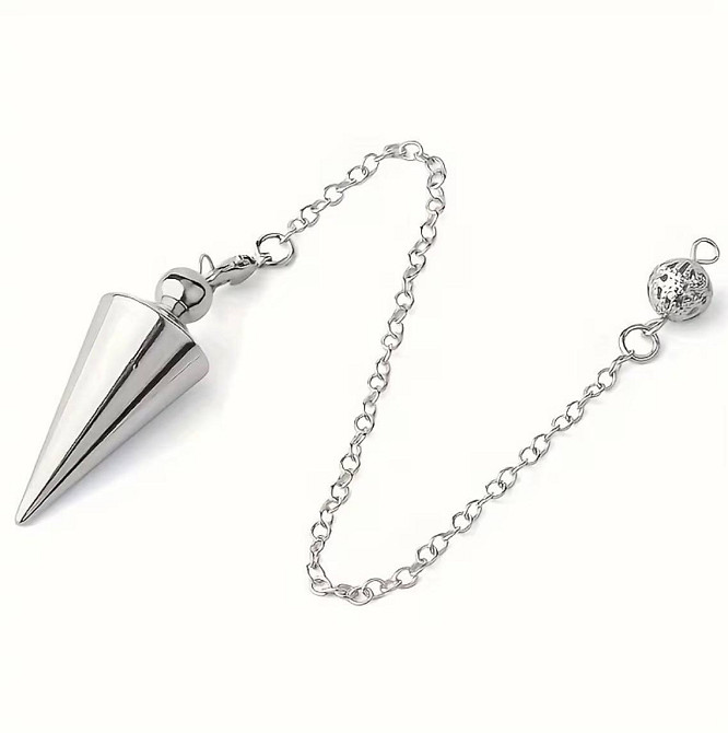 Маятник для біолокації металевий срібний 3.5 см, езотеричний маятник для гадання та енергодіагностики Київ - фото 2