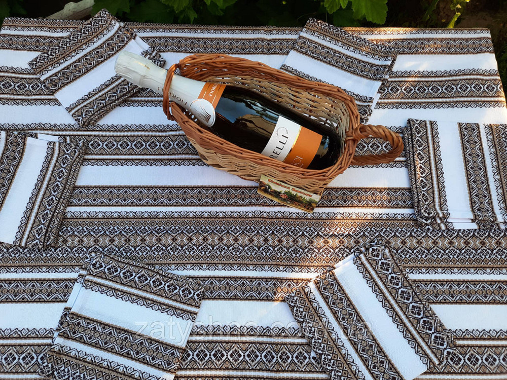 Комплект столового белья кофеный Киев - изображение 1