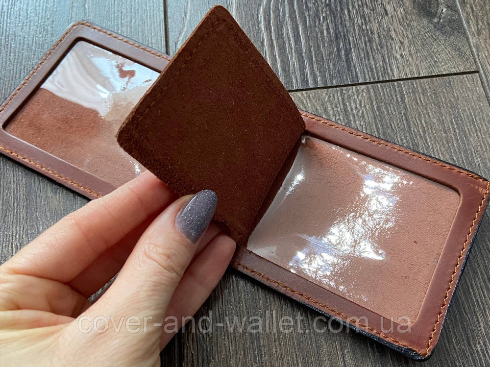 Шкіряна обкладинка на посвідчення УГО (Управління державної охорони) Київ - фото 3