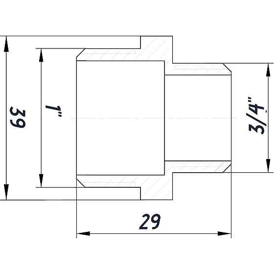 Ніпель редукційний 1″х3/4″ЗЗ нержавіючий SN542S OPTIMUM Тернопіль