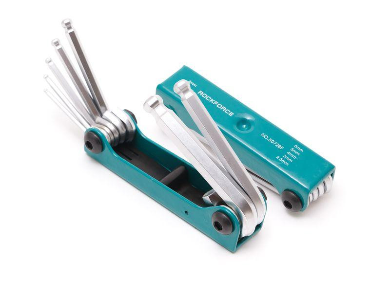 Набір ключів 6-гранних з кулею складаний, 7пр. (2.5, 3 6, 8, 10мм) Одеса - фото 1