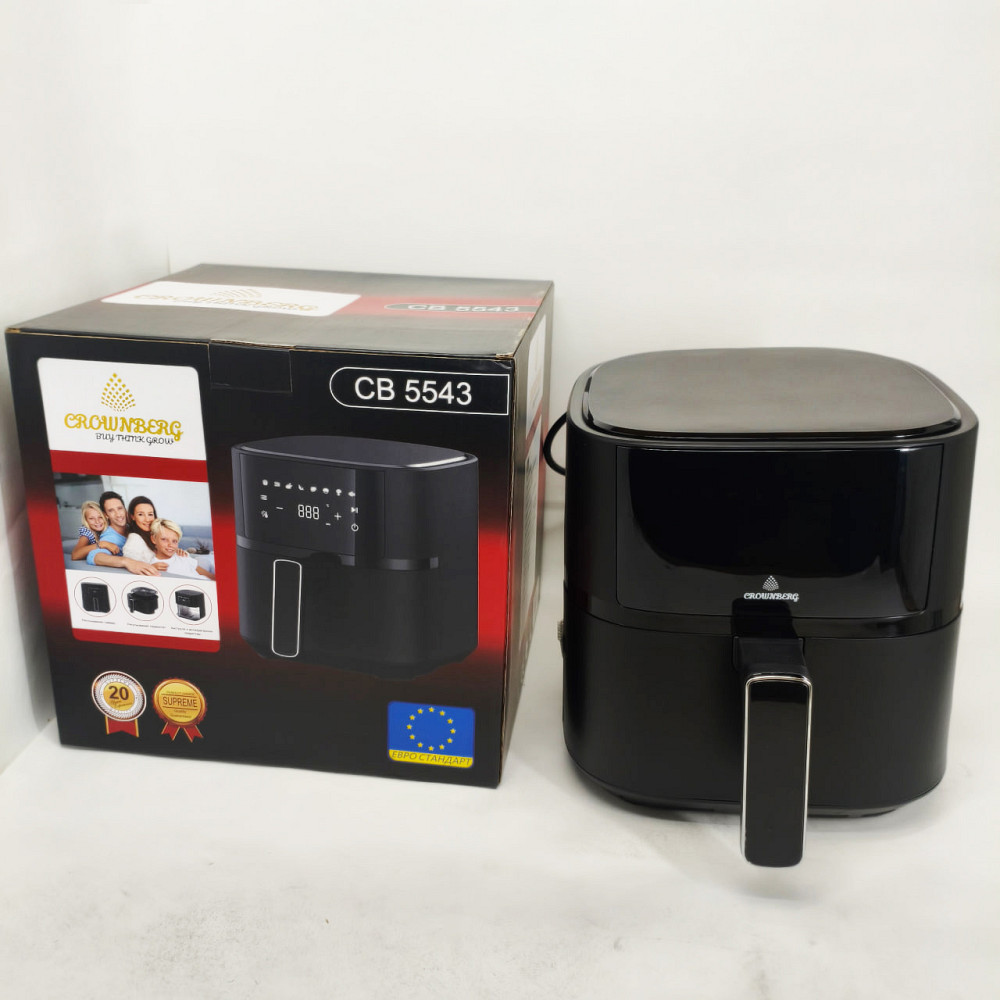 Аэрогриль-фритюрница с сенсорным дисплеем Crownberg CB-5543 1500Вт 4л, Фритюрница без масла и жира LX-21 Львов - изображение 6