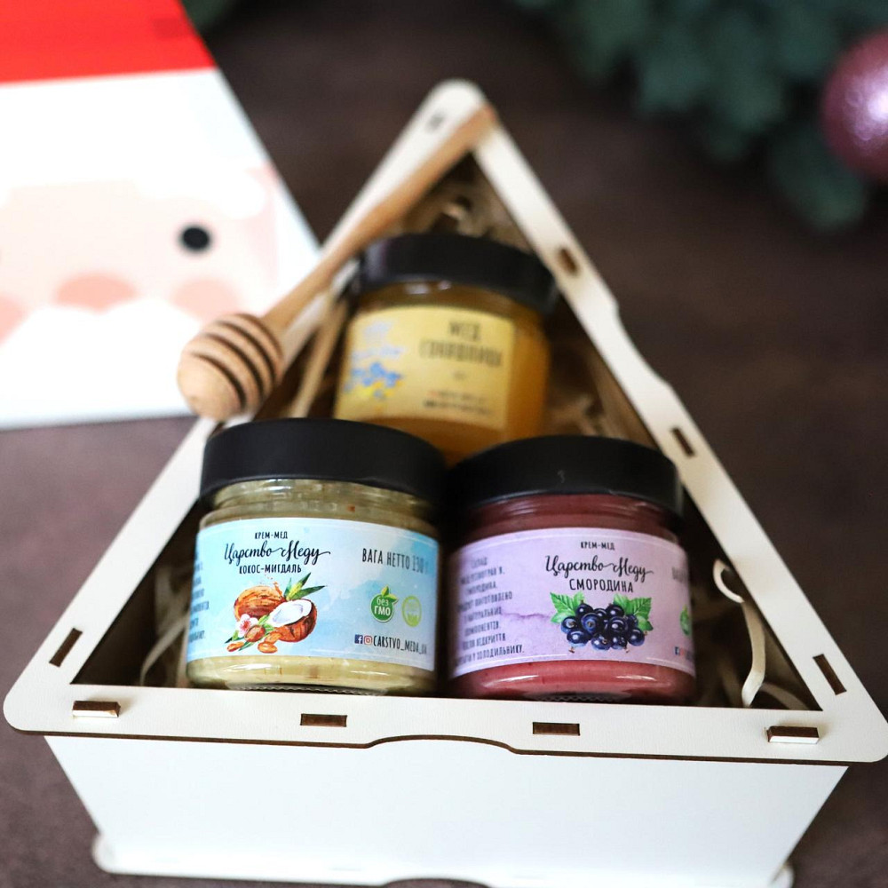 Дерев'яний подарунковий бокс №3 Царство Меду на Новий Рік. Одеса - фото 6