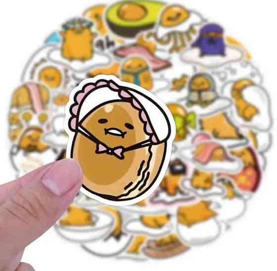 Наклейки Жовток Gudetama, стікери, меми, приколи. Наклейки на мотоцикл, велосипед, для комп'ютера, н Київ